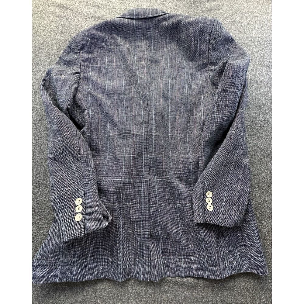 Cricketeer Blazer Mens 40" Black Checkered Tweed Pockets Suit Jacket Sports‎ - Picture 10 of 12